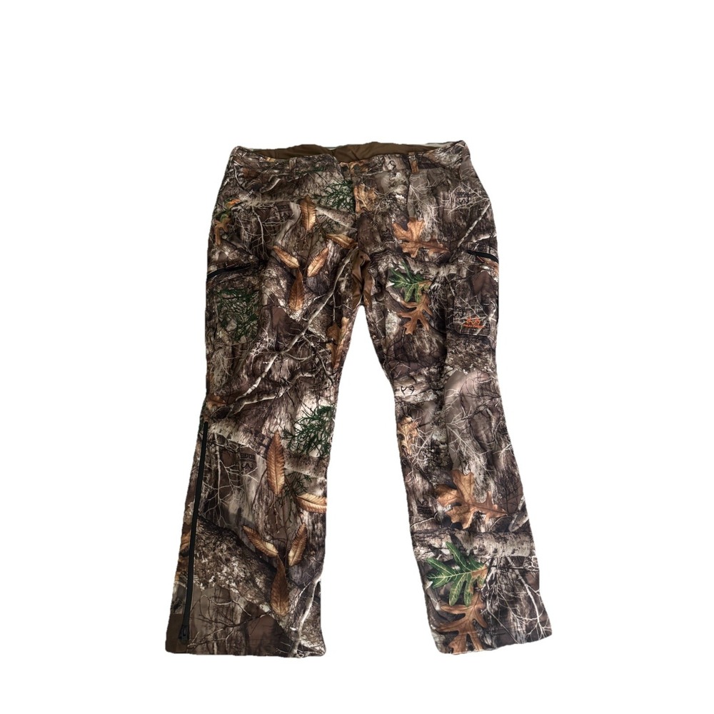 Realtree Pants Mens 3XL Camo Hunting Realtree Edge Scent Factor Lined Inseam 32